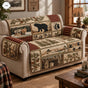 Wildlife & Forest Patchwork Quilted Seat Sofa TG84