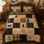 Halloween Black Cat | Handmade Quilted Bedding Set TN02