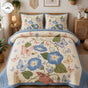 Morning Glory & Butterfly | Handmade Quilted Bedding Set TN43