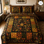 Autumn Harvest Patchwork | Handmade Quilted Bedding Set TN101