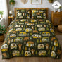 Vintage Camper & Bear Pattern | Handmade Quilted Bedding Set TN104