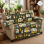 Vintage Camper & Bear Pattern Quilted Seat Sofa TN92
