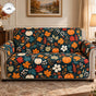 Fall Floral & Pumpkin Quilted Seat Sofa TN108