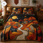 Cozy Fall Landscape | Handmade Quilted Bedding Set TP11