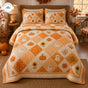 Pumpkin Ghost Sunflower Patchwork | Handmade Quilted Bedding Set TP61