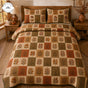 Fall Thanksgiving Patchwork | Handmade Quilted Bedding Set TP90