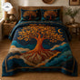Mystical Tree of Life & Crescent Moon | Handmade Quilted Bedding Set TP95