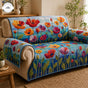 Vibrant Poppy Floral Quilted Seat Sofa TP10