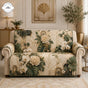 Vintage Tropical Floral Quilted Seat Sofa TP24
