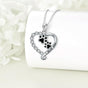 Friendship Bear Pendant Necklace in Silver and Black | Handmade