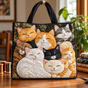Sleeping Kittens | Handmade Quilted Tote Bag