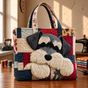 Schnauzer | Handmade Quilted Tote Bag