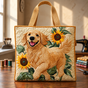 Golden Retriever | Handmade Quilted Tote Bag