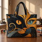 Mystic Cat | Handmade Quilted Tote Bag