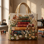 Floral Pattern | Handmade Quilted Tote Bag