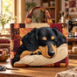 Dachshund | Handmade Quilted Tote Bag