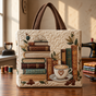 Coffee Chapter | Handmade Quilted Tote Bag