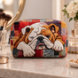 Sweet Bulldog Dreams | Handmade Padded Make-Up Bag