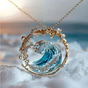 Ocean Necklace in Gold and Silver | Handmade
