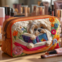 Faux Leather Book Design | Handmade Padded Make-Up Bag