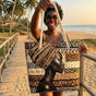 Queen of Melanin | Handmade Quilted Beach Bag